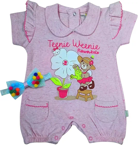 سعر ومواصفات Baby Shoora Girls Bodysuit Set Of 2 Pieces Half Sleeves Bodysuit&hairband Printed Flower (B0FGJYQ1NN) على Amazon EG