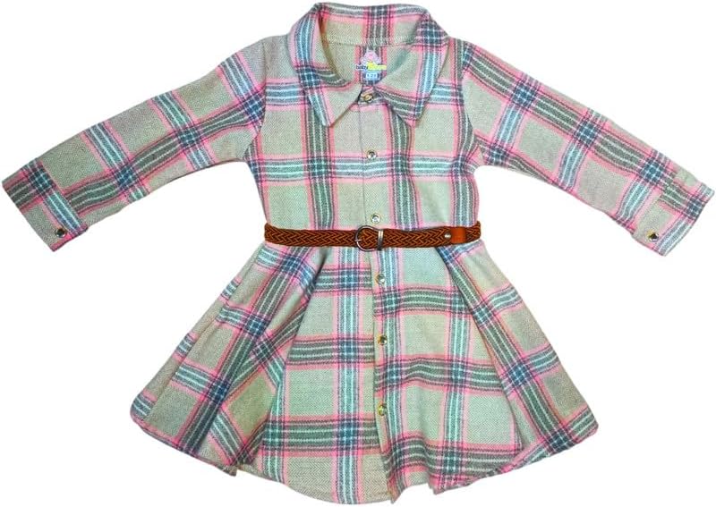 سعر ومواصفات بيبي شورا Baby Shoora girls Long Sleeves Dress&Belt Dress (pack of 1) (B0GK1TR1G7) على Amazon EG