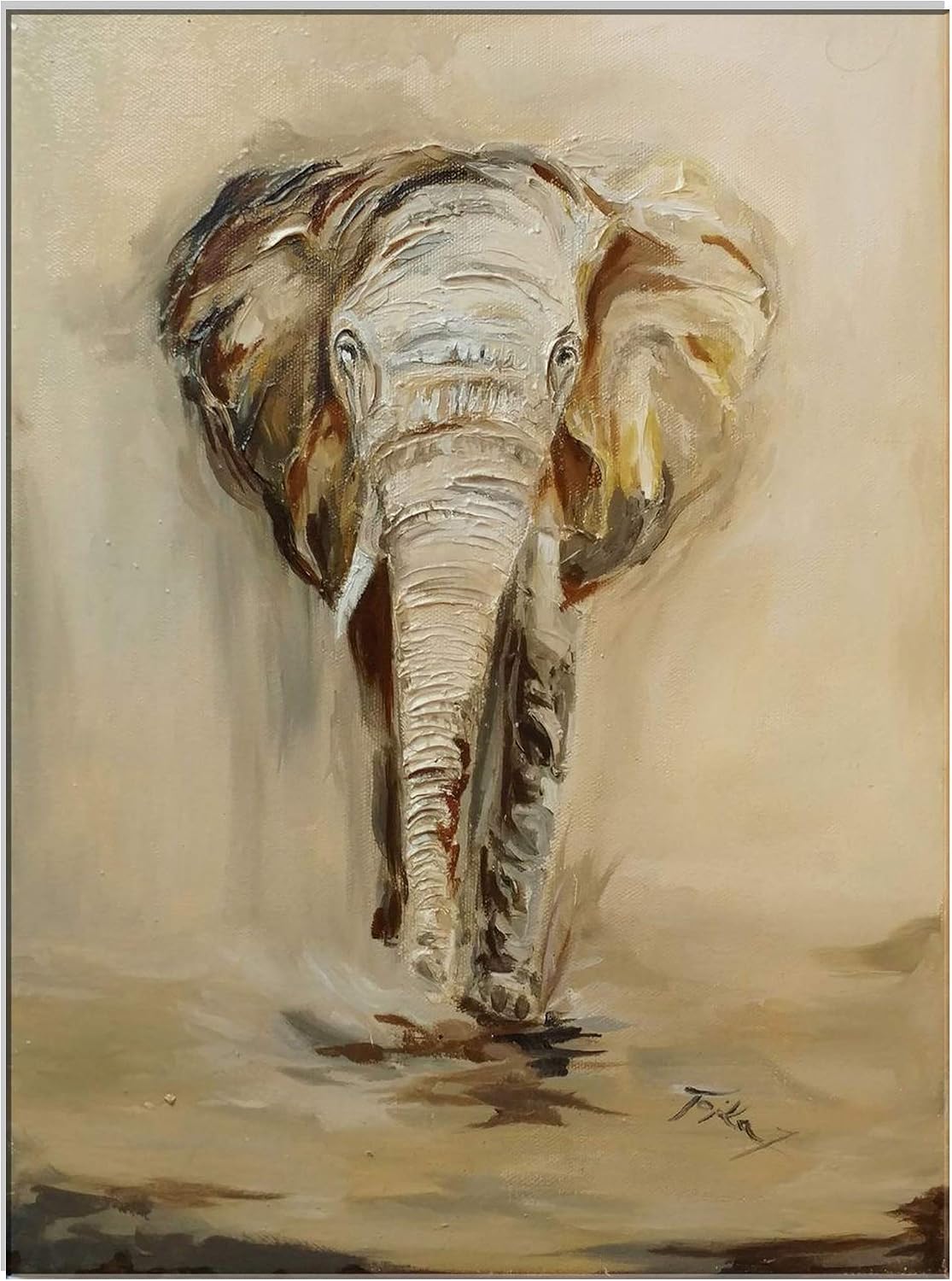 سعر ومواصفات تابلوه بطبعة فيل من كايرو ايه 3 دي - 40×30 سم (B091D38XVH) على Amazon EG
