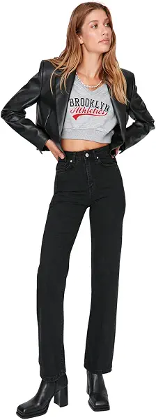 سعر ومواصفات ترنديول جينز نسائي ترنديول Herren Hoher Bund Weites Bein Der 90er (B0B9L71PJ5) على Amazon EG
