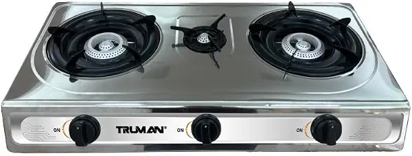 سعر ومواصفات ترومان موقد غاز لامع من الستانلس ستيل 2 شعلة TM-G2502SH (B0H9619RJY) على Amazon EG