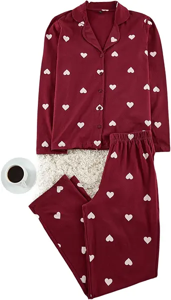 سعر ومواصفات ترينديول Trendyol Woman 100% Cotton Heart Patterned Knitted Pajama Set THMAW21PT0548 Pajama Set (pack of 1) (B0DWLJ2TVT) على Amazon EG
