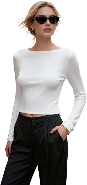 سعر ومواصفات ترينديول Trendyol Woman Ecru Boat Neck Slim/Fitting Regular Length Knitted Blouse TWOAW25BZ00011 Blouse (pack of 1) (B0DWTBM2QW) على Amazon EG