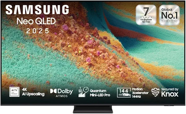 سعر ومواصفات تلفزيون سامسونج سمارت نيو QLED بدقة 4K مقاس 75 بوصة QA75QN85FAUXEG (موديل 2025) – بتقنية نيو QLED ودقة 4K، صوت ذكاء اصطناعي (B0F8BHBNHM) على Amazon EG
