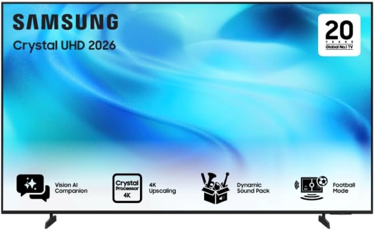 سعر ومواصفات تلفزيون كريستال UHD مقاس 85 بوصة U8000H بدقة 4K بمعالج كريستال تقنية رفع الدقة إلى 4K تقنية كيو-سيمفوني ومحتوى مجاني عبر سامسونج تي في بلس مع حماية نوكس من سامسونج، إصدار (2026) موديل UA85U8000HUXEG (B0GWJZ7HFJ) على Amazon EG