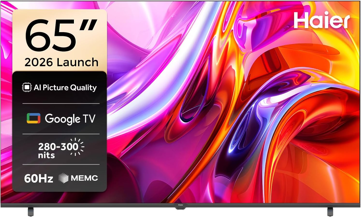 سعر ومواصفات تلفزيون هاير 65 بوصة 4K UHD سمارت أندرويد، معدل تحديث 60 هرتز، HDR10/HLG، فك تشفير دولبي ديجيتال، تأثير صوت dbx-tv، واي فاي وبلوتوث 5.1، نتفليكس/يوتيوب، نسخة مصر - H65K85GUX (B0H68QYV5H) على Amazon EG