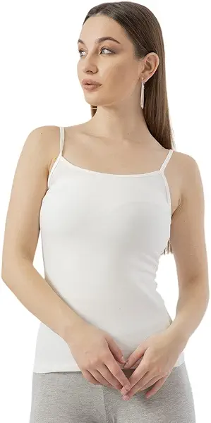 سعر ومواصفات توب قطن بيسيك بحمالات رفيعة من كارينا للنساء (B08XRRS516) على Amazon EG