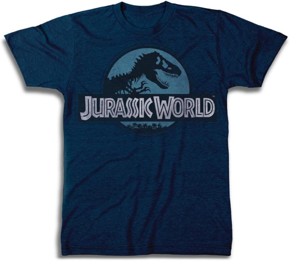 سعر ومواصفات فريز تي شيرت Jurassic Park رجالي بشعار Jurassic World، أزرق داكن، XL (B00VFTT3R6) على Amazon EG