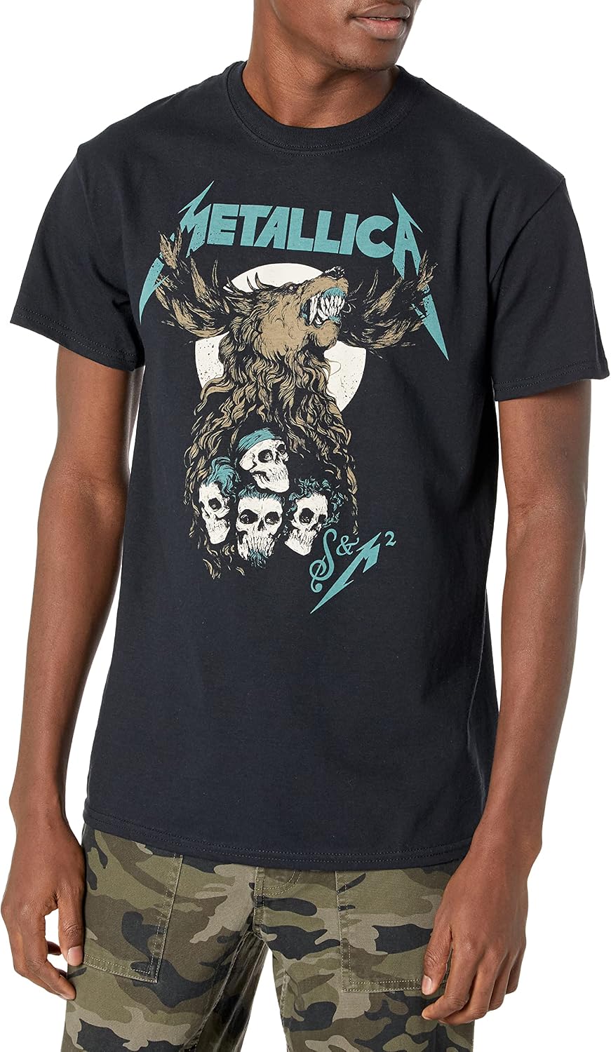 سعر ومواصفات تي شيرت Metallica للجنسين البالغين الرسمي S&m2 Moose Skull تي شيرت (B09G9CX6JS) على Amazon EG
