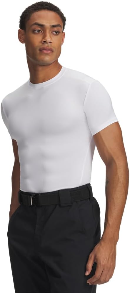 سعر ومواصفات تي شيرت رجالي مضغوط بأكمام قصيرة من Under Armour مقاس 3XL أبيض (B004DU31HM) على Amazon EG