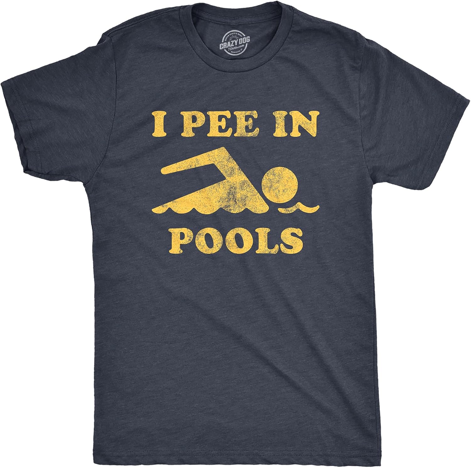 سعر ومواصفات تي شيرتات كريزي دوغ تي شيرت رجالي مطبوع عليه I Pee in Pools تي شيرت مرح ساخر صيفي جديد للسباحين (B09C5B6FLW) على Amazon EG