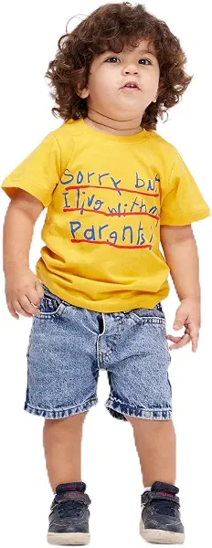 سعر ومواصفات تي شيرت للأطفال مطبوع عليه I Live With My Parents (B0CXJL4YHC) على Amazon EG