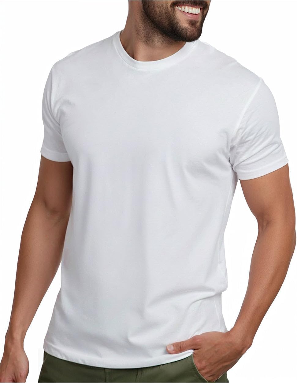 سعر ومواصفات تي شيرتات INTO THE AM Premium للرجال - تي شيرتات ناعمة برقبة دائرية مقاس S - مقاس 4XL Fresh Classic, اسينشال - ابيض, XXL (B08XTNY4PL) على Amazon EG