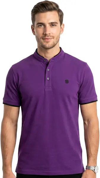 سعر ومواصفات تيشرت عصري بولو بأكمام قصيرة للرجال من سوتكس (B0H1R5BYKK) على Amazon EG