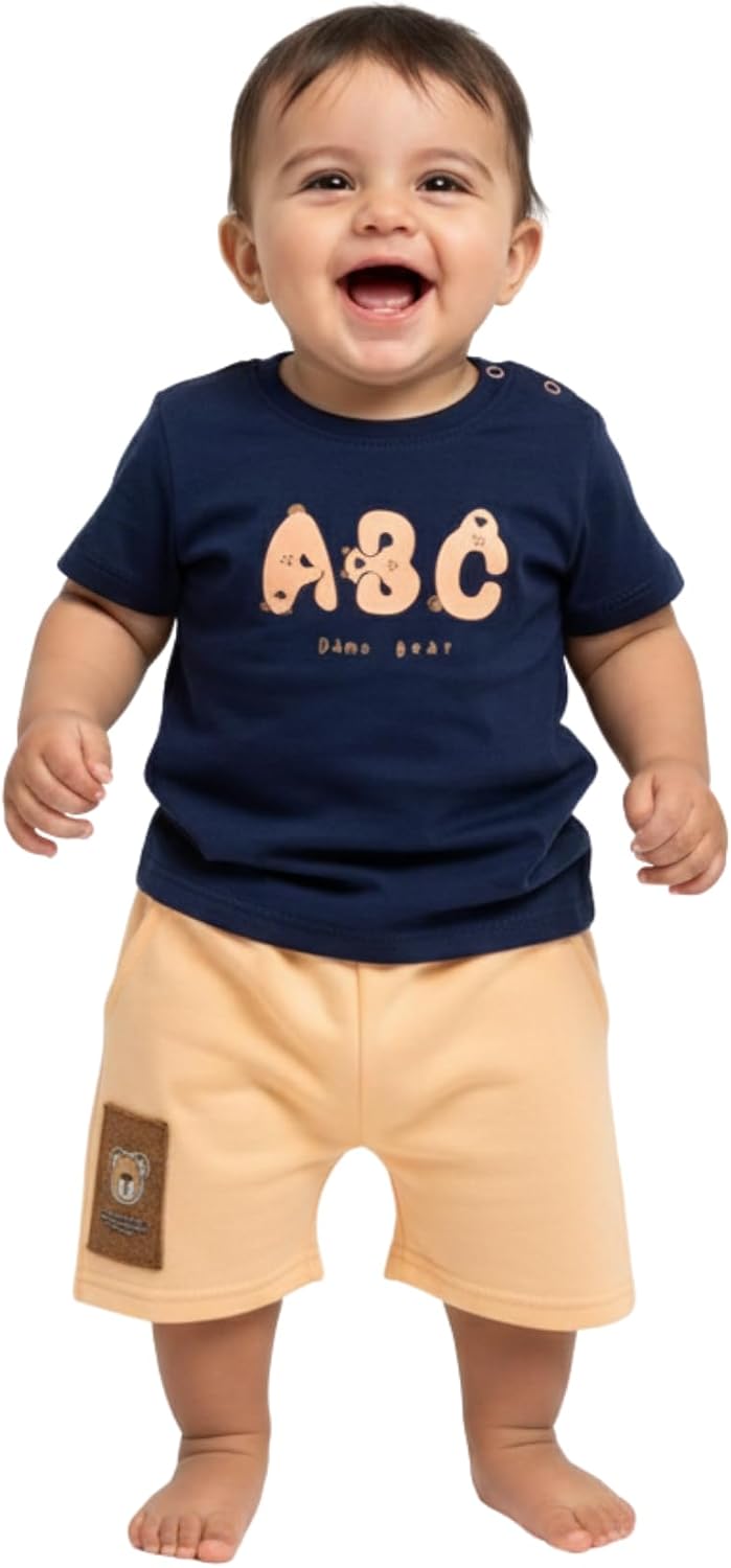 سعر ومواصفات تيشرت نصف كم وشورت مطبوع عليه ABC للاولاد من جوكي ام ام (عبوة من قطعة واحدة) (B0GVP79FJ9) على Amazon EG