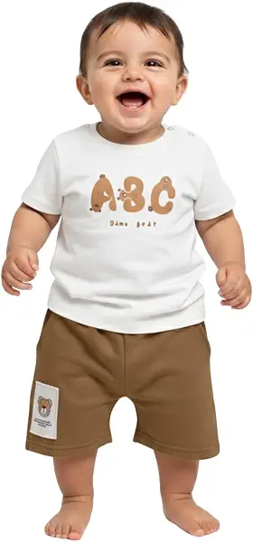 سعر ومواصفات تيشرت نصف كم وشورت مطبوع عليه ABC للاولاد من جوكي ام ام (عبوة من قطعة واحدة) (B0GVPBWBRM) على Amazon EG