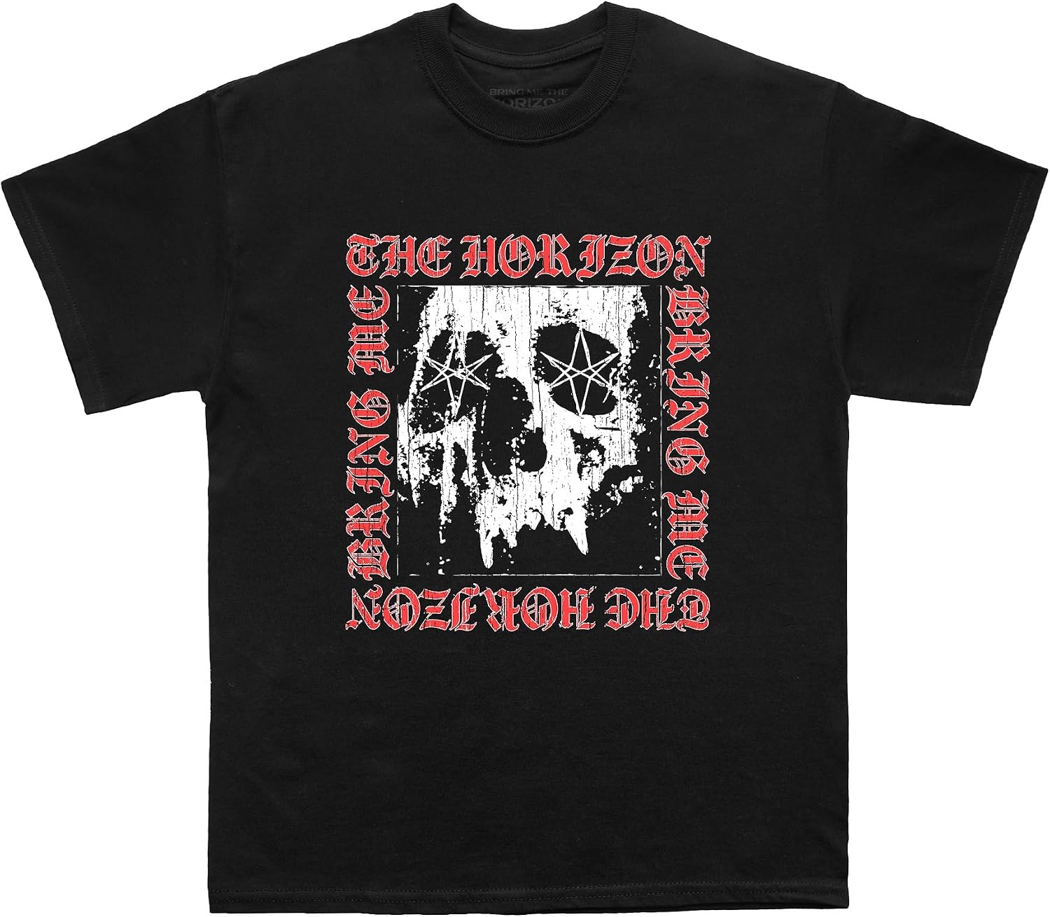 سعر ومواصفات تيشيرت مطبوع عليه عبارة Bring Me The Horizon للرجال على شكل جمجمة مربعة بلون اسود | بضائع مرخصة رسميا (B0FC9P6YV4) على Amazon EG