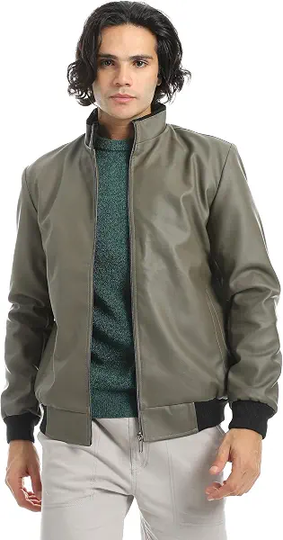 سعر ومواصفات جاكيت جلدي للرجال مع جيبين أماميين من اندورا (B0FL2K31CD) على Amazon EG