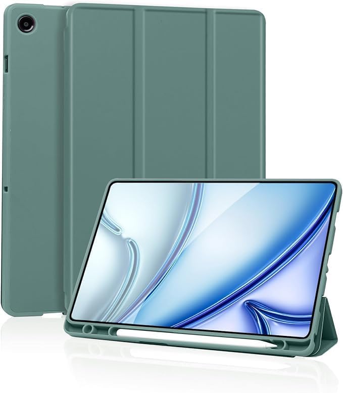 سعر ومواصفات جراب تابلت نحيف مع حامل قلم من Next Store – متوافق مع سامسونج جالاكسي تاب A9+ - 11انش غطاء ذكي بخاصية السكون/التنبيه – ظهر مرن من TPU مع حامل قابل للطي (اخضر) (B0FGJG4DGW) على Amazon EG