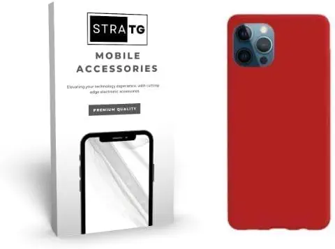 سعر ومواصفات غطاء StraTG سيليكون نحيف واقي لآيفون 12/12 برو، أحمر (B0H2F7JBVW) على Amazon EG