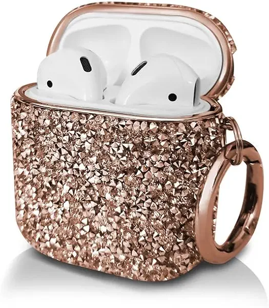 سعر ومواصفات جراب حماية فاخر بتصميم لامع مرصع بالكريستال من V Volt متوافق مع AirPods 4 ، كفر أنيق مع حلقة مفاتيح ، اكسسوار سماعات مثالي كهدية للنساء. (روز جولد) (B0FTSRQJ1Q) على Amazon EG