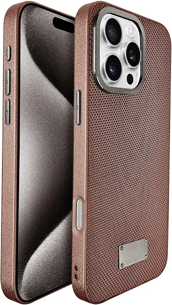 سعر ومواصفات جراب حماية فاخر من Next Store متوافق مع iPhone 16 Plus، تصميم أنيق من النسيج المتين، حماية فائقة للكاميرا والشاشة من الصدمات والخدوش، مقاوم للانزلاق (بني) (B0F22H14LD) على Amazon EG