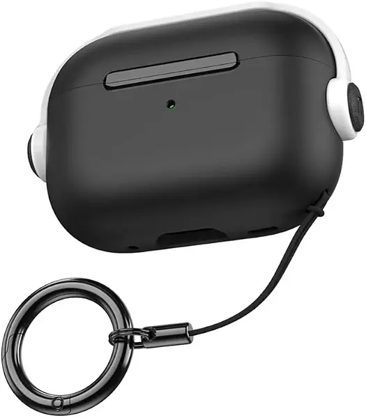 سعر ومواصفات جراب حماية متين من Next Store متوافق مع AirPods 4 ، تصميم فريد على شكل سماعة رأس بلونين ، مصنوع من البولي يوريثين الحراري و مضاد للصدمات مع حلقة تعليق معدنية. (ابيض) (B0FHF3JV17) على Amazon EG