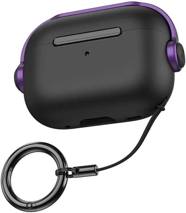 سعر ومواصفات جراب حماية متين من Next Store متوافق مع AirPods 4 ، تصميم فريد على شكل سماعة رأس بلونين ، مصنوع من البولي يوريثين الحراري و مضاد للصدمات مع حلقة تعليق معدنية. (ارجواني) (B0FHF7G1C8) على Amazon EG