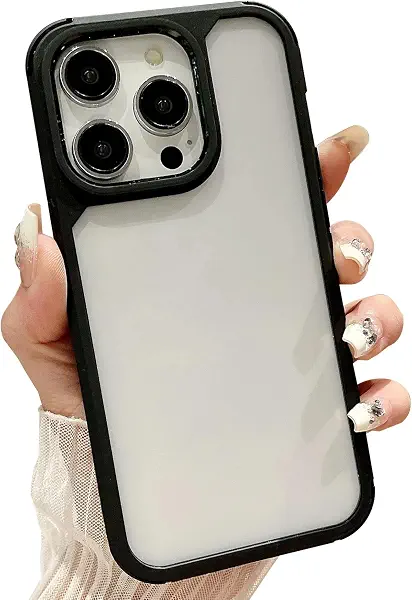 سعر ومواصفات جراب حماية متين من البولي كربونات الصلب من Next Store متوافق مع iPhone 15 pro max، تصميم نحيف مضاد للصدمات مع حواف مرتفعة لحماية الشاشة والكاميرا، جراب شفاف مقاوم للخدش مع إطار أسود أنيق. (B0F21SXXDJ) على Amazon EG