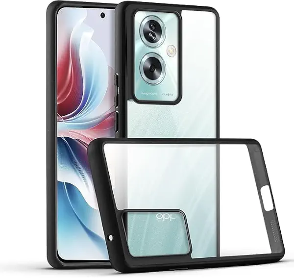 سعر ومواصفات جراب شفاف قوي من Next Store مضاد للصدمات واصفرار اللون ، متوافق مع Oppo Reno 11F 5G تصميم نحيف بغطاء كامل وحماية للكاميرا (أسود) (B0FKYX1PRY) على Amazon EG