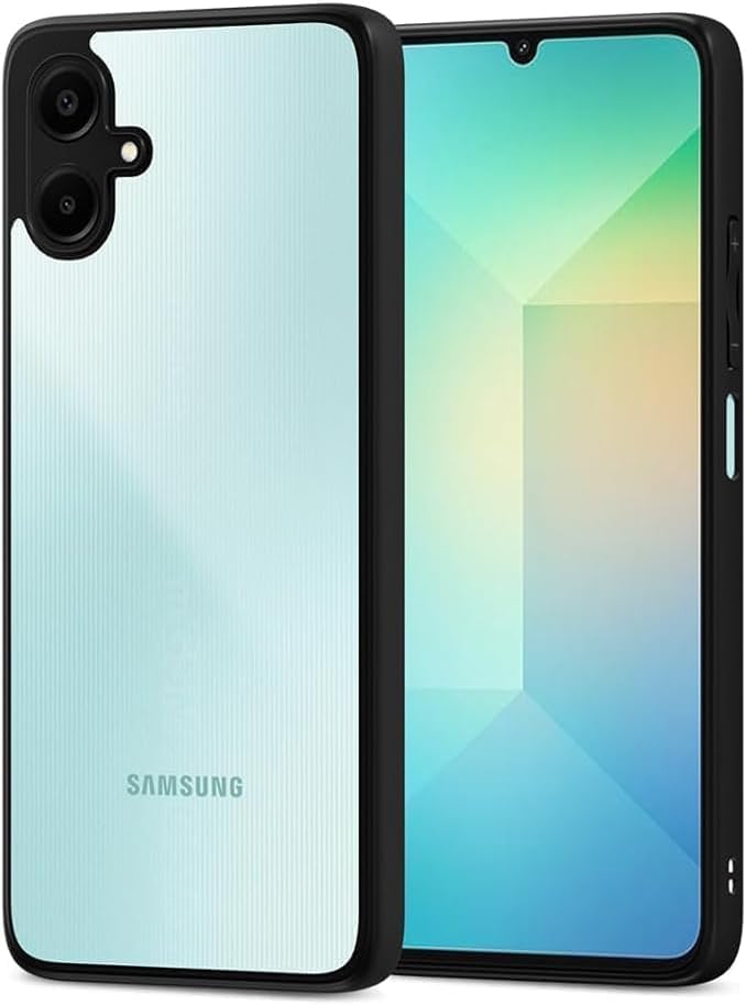 سعر ومواصفات جراب شفاف من Next store مقاوم للصدمات ومضاد للاصفرار متوافق مع Samsung Galaxy A06 بتصميم نحيف، حماية كاملة بزاوية 360 درجة مع غطاء للكاميرا. (أسود) (B0FKTRKDSB) على Amazon EG