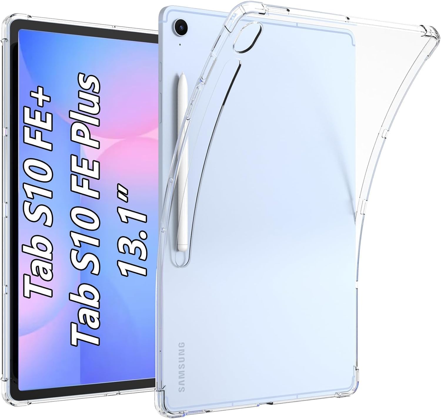 سعر ومواصفات جراب متين شفاف ومقاوم للصدمات من Next store مخصص لـ سامسونج جالاكسي تاب S10 FE Plus مقاس 13.1 بوصة، غطاء واقي بظهر صلب مضاد للاصفرار وحواف مرنة، شفاف بالكامل (B0GVSNRZD9) على Amazon EG