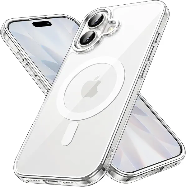 سعر ومواصفات جراب مغناطيسي لهاتف iPhone 17 مقاس 6.3 بوصة متوافق مع شاحن مغناطيسي ، جراب هاتف محمول مقاوم للصدمات وممتص للصدمات، ظهر شفاف مضاد للخدش (شفاف) (B0FS4BVKZ8) على Amazon EG