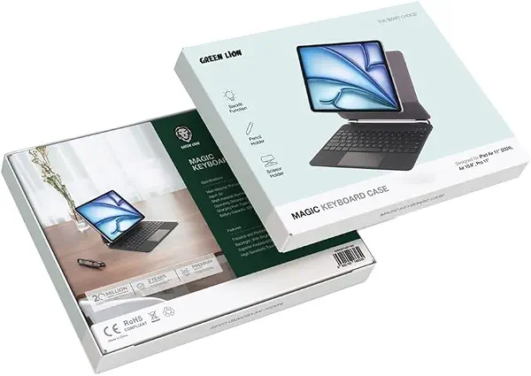 سعر ومواصفات جرين ليون حافظة كيبورد ماجيك لجهاز ايباد برو 11 M4/M5 من GNMGKYPRO11BK، اسود (B0D8V2QFV5) على Amazon EG