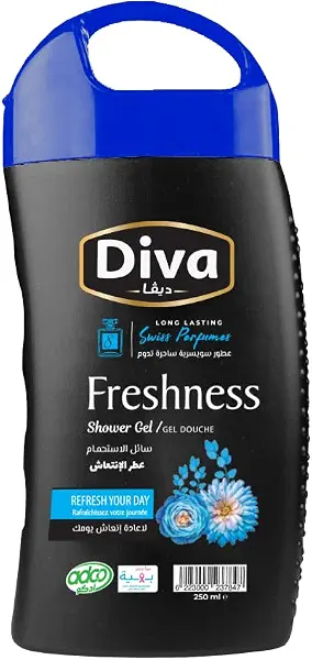 سعر ومواصفات جل استحمام برائحة منعشة من ديفا، 250 مل (B0DWLXZZV5) على Amazon EG