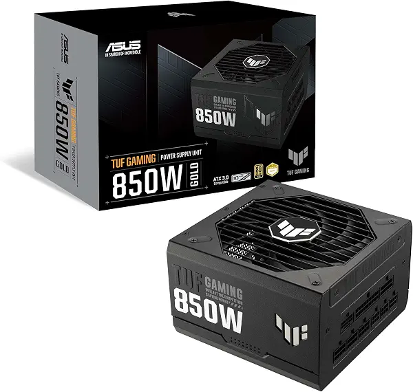 سعر ومواصفات جهاز إمداد الطاقة من أسوس تاف جيمنج 850W جولد بقدرة 850 وات معتمد 80+ جولد متوافق مع ATX 3.0 مكونات عسكرية ومروحة محورية (B0BK541686) على Amazon EG