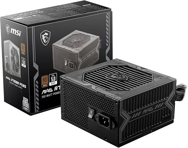 سعر ومواصفات جهاز إمداد الطاقة من إم إس آي ماج A750BN للألعاب PCIE 5.0 80 بلس برونز 750 واط ATX (B0CT3Z4HFH) على Amazon EG