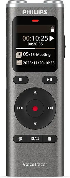 سعر ومواصفات جهاز تتبع الصوت DVT2075، مسجل صوت، MP3 وPCM، للميكروفونات، صوت ستيريو غني من فيليبس رخصة تجريبية لبرنامج Sembly AI: النسخ، والملخصات المُنشأة بالذكاء الاصطناعي، ورؤى الاجتماعات المدعومة بالذكاء (B0F1V7Q73J) على Amazon EG