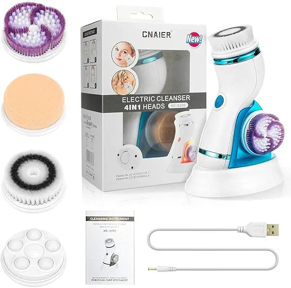 سعر ومواصفات جهاز تنظيف الوجه 4 في 1 شحن مقاوم للماء (B0993XJQTB) على Amazon EG