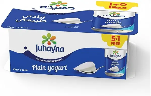 سعر ومواصفات جهينة زبادي سادة 105 جم 5+1 (B07PFR14J2) على Amazon EG