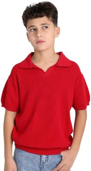 سعر ومواصفات جونيور تيشرت بولو محبوك للاولاد (عبوة من قطعة واحدة) (B0GX6T98SQ) على Amazon EG