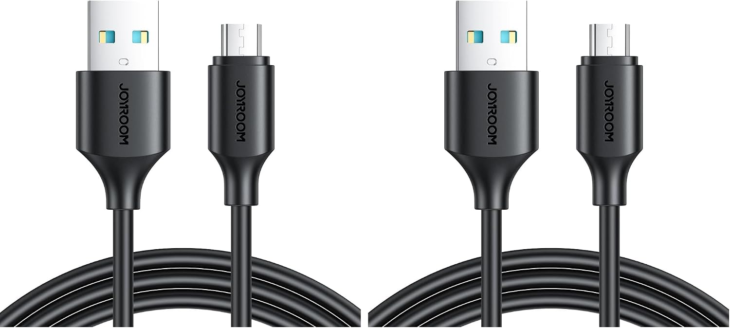 سعر ومواصفات جوي رووم كابل S-UM018A9 من USB-A الى Micro USB، شحن سريع 2.4 امبير ونقل بيانات عالي السرعة، سلك شحن متين لجوالات اندرويد والباور بانك واجهزة مايكرو USB، 1 متر - اسود (عبوة من قطعتين) (B0HLFBFZZ7) على Amazon EG