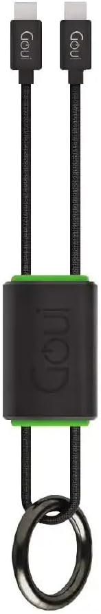 سعر ومواصفات جوي قفل كابل سلسلة مفاتيح USB‑C الى USB‑C | كيبل شحن سريع وبيانات صغير 27 سم مع حلقة مفاتيح - اسود (B0DW45ZR5G) على Amazon EG
