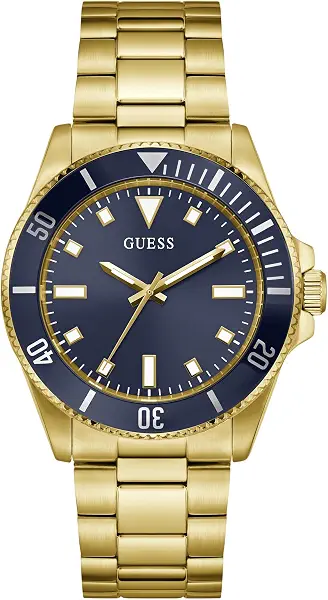 سعر ومواصفات جيس GUESS Gold-Tone Analog Watch (B0FHQHR623) على Amazon EG