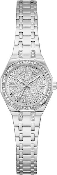 سعر ومواصفات جيس GUESS Silver-Tone Analog Watch (B0FHQHQGLR) على Amazon EG
