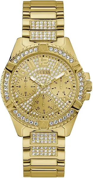 سعر ومواصفات جيس GUESS Womens Quartz Watch, Analog Display and Stainless Steel Strap W1156L1 (B07F3HVC56) على Amazon EG