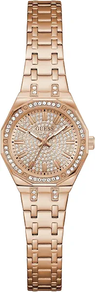 سعر ومواصفات جيس ساعة انالوج بمينا دائري بلون ذهبي وردي للنساء - GW0931L4 (B0FQTP2YL1) على Amazon EG