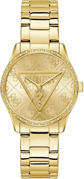 سعر ومواصفات جيس ساعة انالوج بمينا دائري للنساء بلون ذهبي فاتح - GW0987L2 (B0FHQKTGW1) على Amazon EG