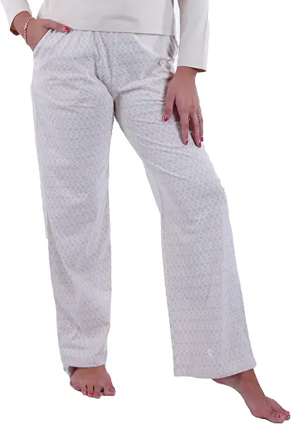 سعر ومواصفات جيل JIL Women White Argyle Lounge Pants Pants (B0DMT6DR21) على Amazon EG
