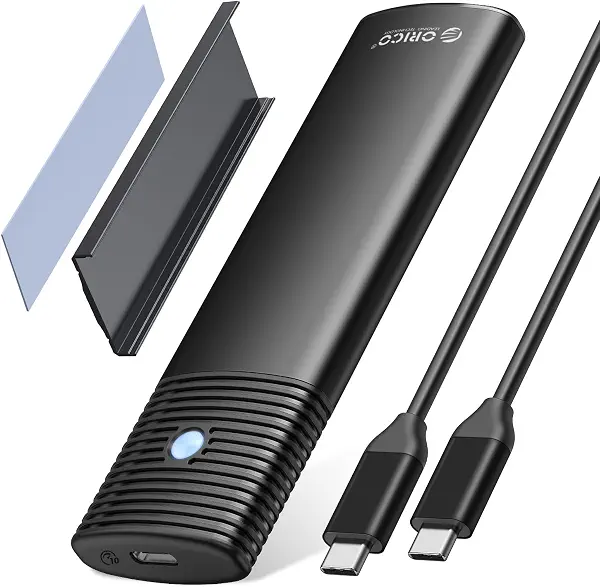 سعر ومواصفات حافظة ذاكرة مستديمة SSD M.2 من الألومنيوم من اوريكو، محول USB C بسرعة 10 جيجا، قارئ ذاكرة مستديمة USB 3.2 M.2، حافظة SSD خارجية تناسب ثاندربولت 3، تدعم 4TB 2230/2242/2260/2280 PCIe M-Key SSDs-PWM2-BK (B0BJ2B54L6) على Amazon EG